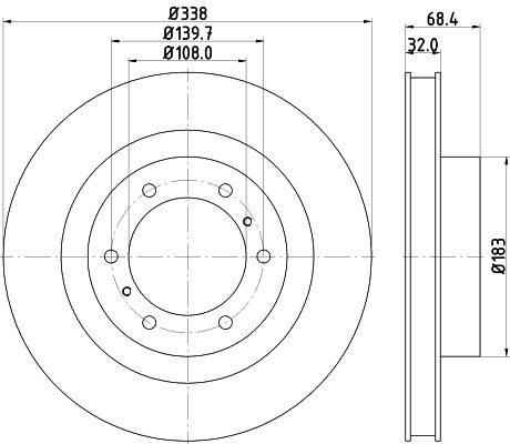 HELLA PAGID Jarrulevy 8DD 355 121-901